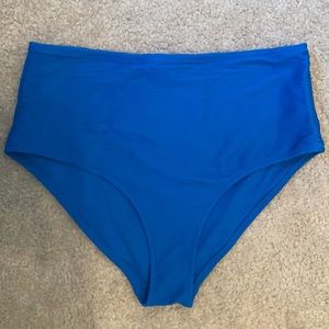 Retro L cobalt high waist bikini bottom